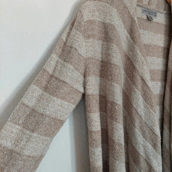 Barefoot Dreams Open Front Striped Sweater Cardigan Size L/XL - Picture 3 of 5